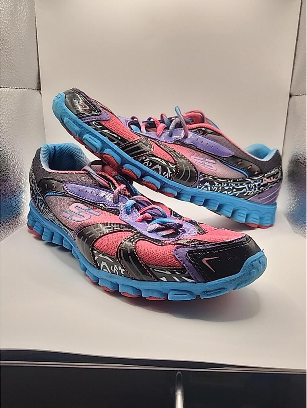 Skechers Womens Multicolor Tie Dye Low Top Lace Up Size 9.5 Running Shoes
